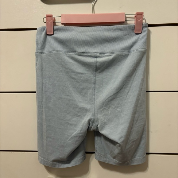 Free People Hot Shot Light Blue Biker Shorts - Picture 3 of 7